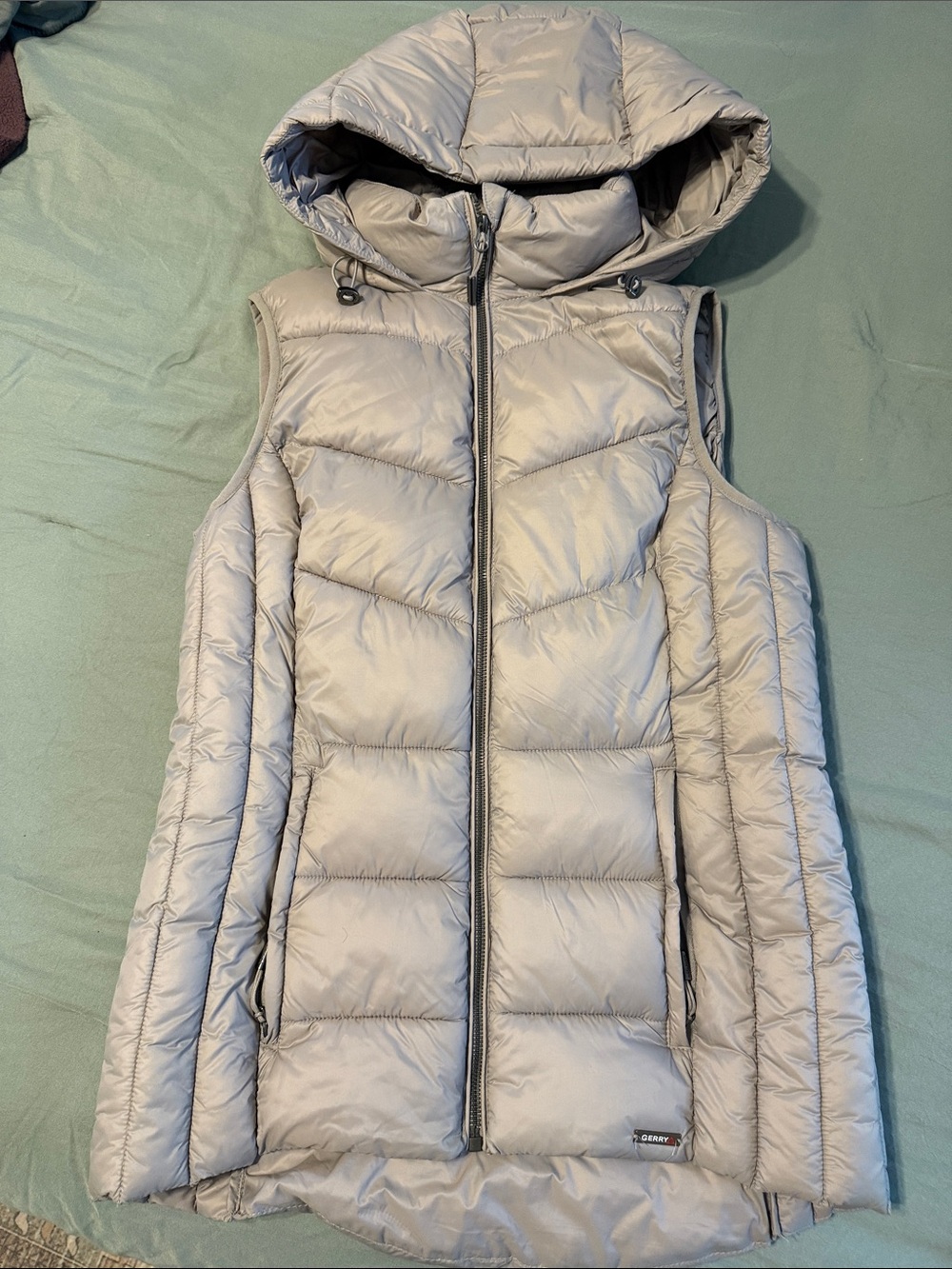 Gerry Weber Light tan Quilted Hooded Puffer Vest
